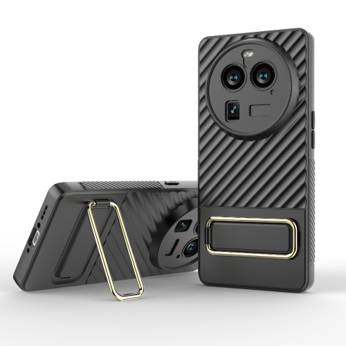 

For OPPO Find X6 Pro 5G Wavy Textured Phone Case (Black)