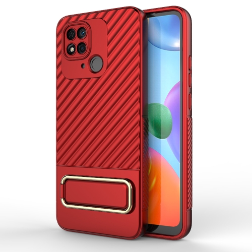 

For Xiaomi Redmi 10C Global Wavy Textured Phone Case (Red)