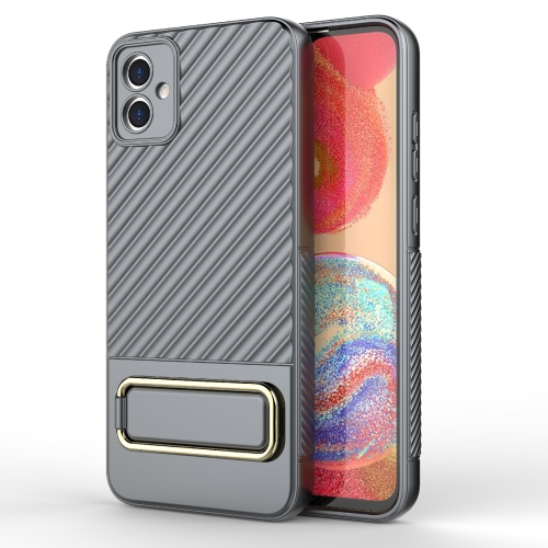 

For Samsung Galaxy A04E Wavy Textured Phone Case (Grey)