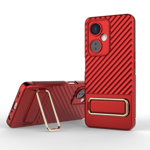 

For OnePlus Nord CE 3 Wavy Textured Phone Case (Red)