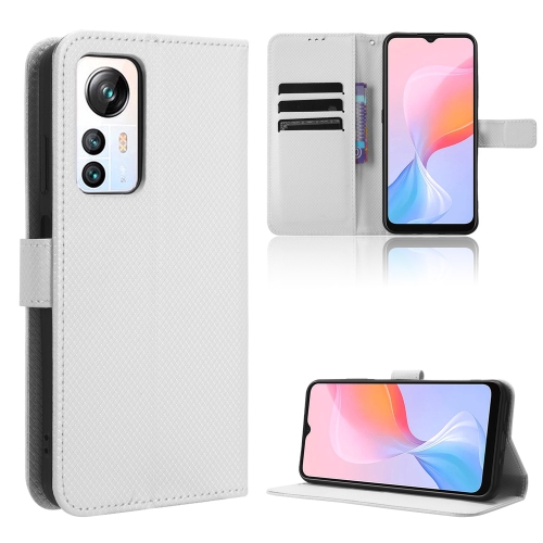 

For Blackview A85 Diamond Texture Leather Phone Case(White)