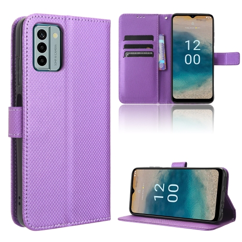 

For Nokia G22 4G Diamond Texture Leather Phone Case(Purple)