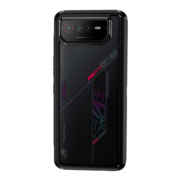 

For Asus ROG Phone 6 Clear PC + TPU Shockproof Phone Case(Black)