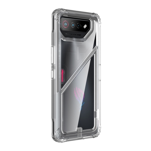 

For Asus ROG Phone 7 / 7 Ultimate PC + TPU Shockproof Phone Case with Magnetic Holder(Translucent)