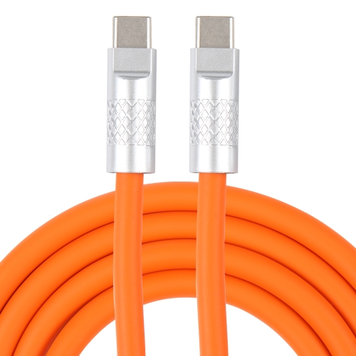 

Mech Series 120W USB-C / Type-C to USB-C / Type-C Metal Plug Silicone Fast Charging Data Cable, Length: 1.2m(Orange)