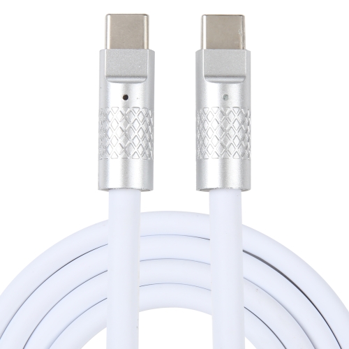 

Mech Series 120W USB-C / Type-C to USB-C / Type-C Metal Plug Silicone Fast Charging Data Cable, Length: 1.2m(White)