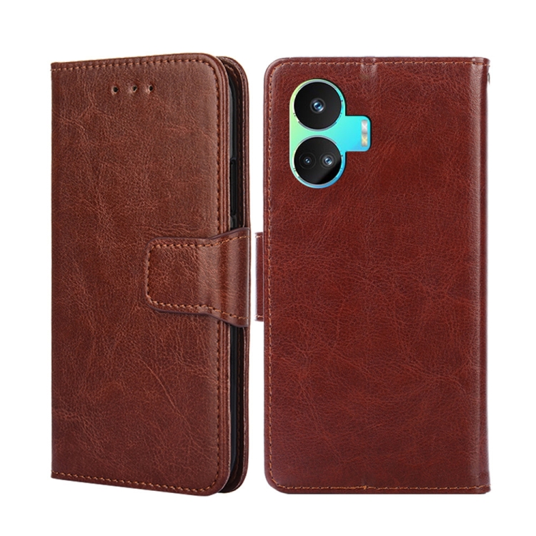

For Realme GT Neo5 SE Crystal Texture Leather Phone Case(Brown)