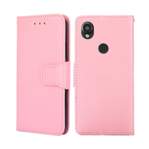 

For Kyocera Digno SX3-KYG02 Crystal Texture Leather Phone Case(Pink)