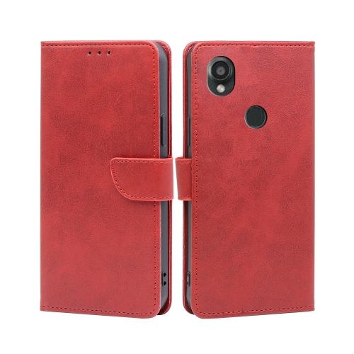 

For Kyocera Digno SX3-KYG02 Calf Texture Buckle Flip Leather Phone Case(Red)