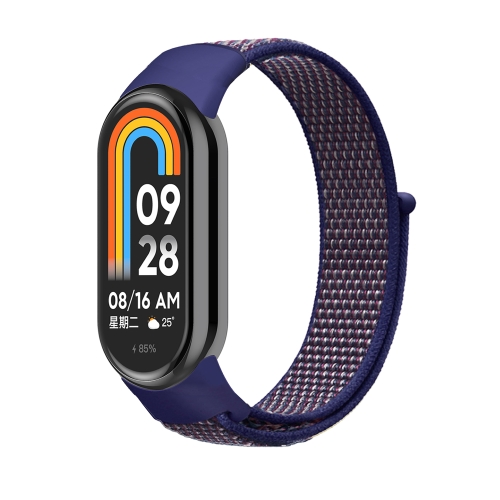 For Xiaomi Mi Band 8 Loop Nylon Replacement Watch Band(Indigo Blue)
