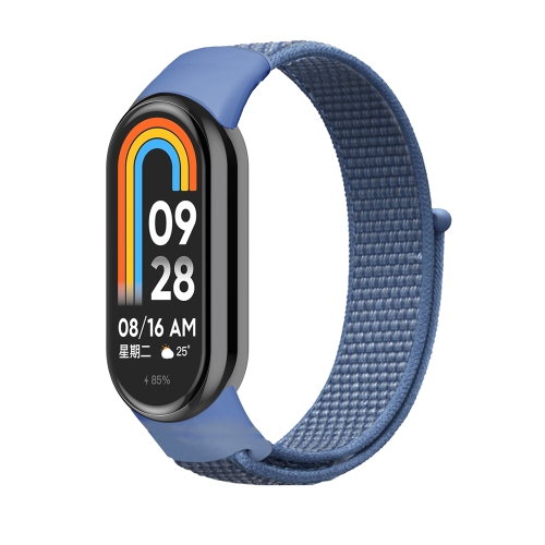 

For Xiaomi Mi Band 8 Loop Nylon Replacement Watch Band(Cape Cod Blue)