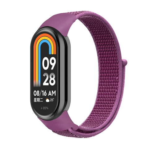 For Xiaomi Mi Band 8 Loop Nylon Replacement Watch Band(Purple)