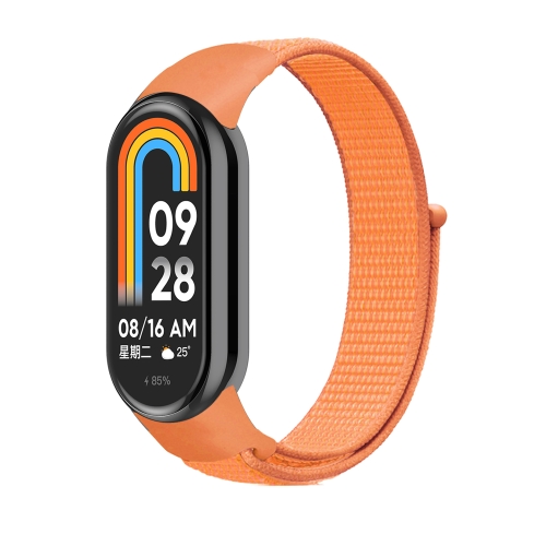 For Xiaomi Mi Band 8 Loop Nylon Replacement Watch Band(Papaya)