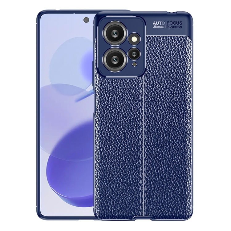 

For Xiaomi Redmi Note 12 4G Global Litchi Texture Shockproof TPU Phone Case(Blue)