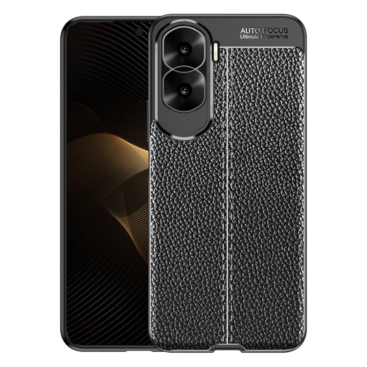 

For Honor X50i 5G Litchi Texture Shockproof TPU Phone Case(Black)