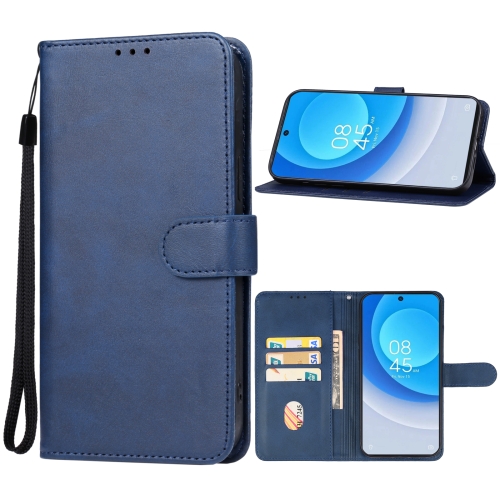 

For Tecno Camon 20 Leather Phone Case(Blue)