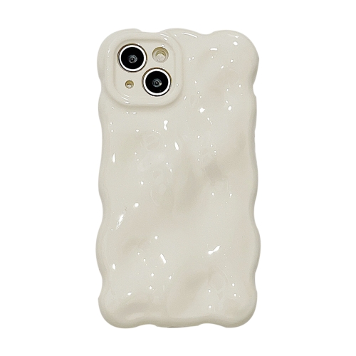 

For iPhone 11 Pro Max Gloss Oil Wave BubblesTPU Phone Case(Milky White)