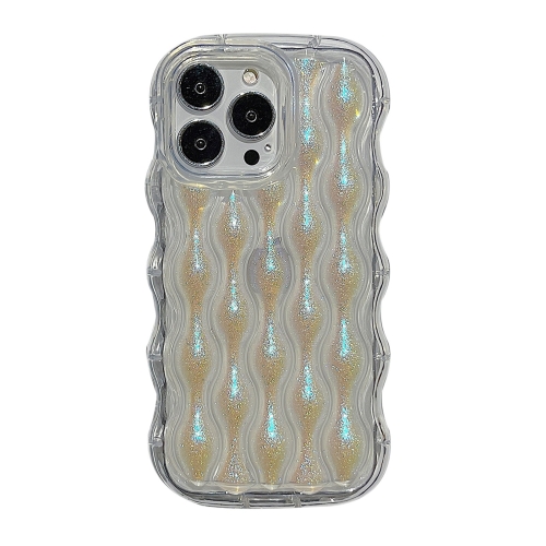 

For iPhone 14 Wavy Chameleon TPU Phone Case(Gold)