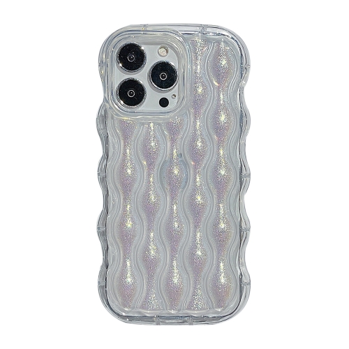 

For iPhone 14 Pro Wavy Chameleon TPU Phone Case(Silver)