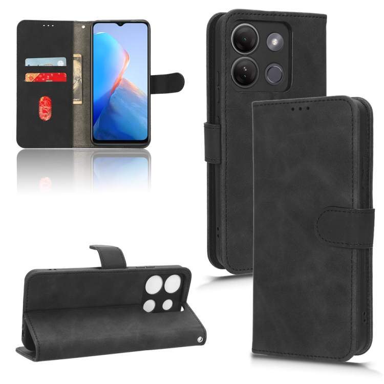 

For lnfinix Smart 7 HD Skin Feel Magnetic Flip Leather Phone Case(Black)