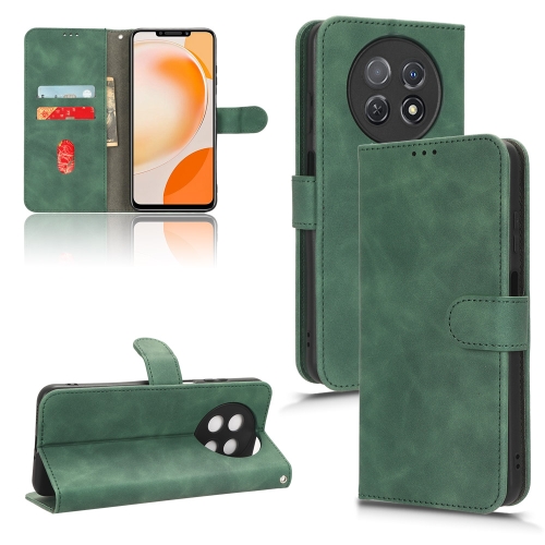 

For Huawei Enjoy 60X Skin Feel Magnetic Flip Leather Phone Case(Green)