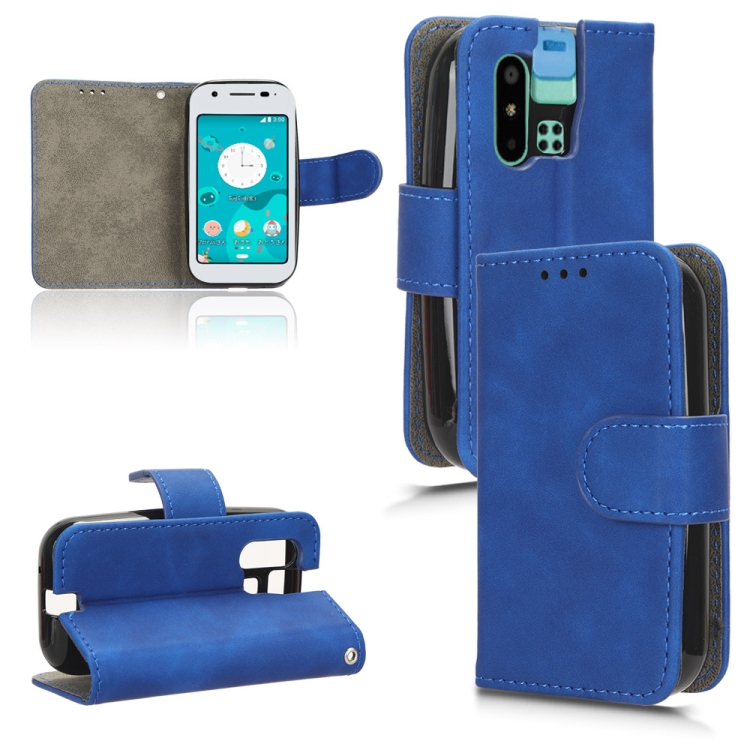 

For Sharp MAMORINO6 Skin Feel Magnetic Flip Leather Phone Case(Blue)
