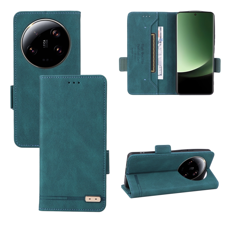 

For Xiaomi 13 Ultra Magnetic Clasp Leather Phone Case(Green)