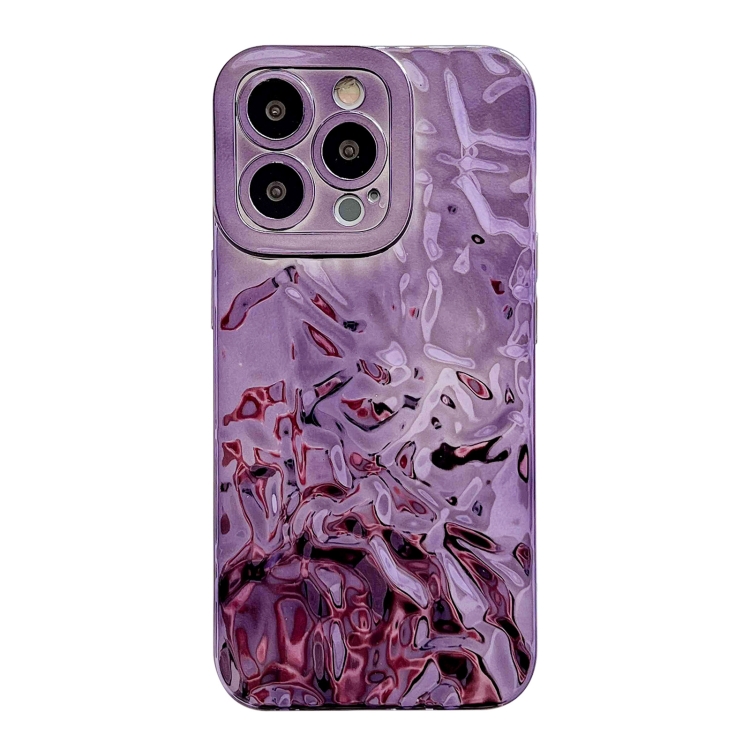 

For iPhone 13 Meteorite Texture Electroplating TPU Phone Case(Purple)