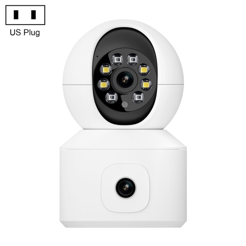 

ESCAM QF010 2x2MP Dual Lens Dual Screen Surveillance WiFi Camera Support Two-way Voice & Motion Detection(US Plug)