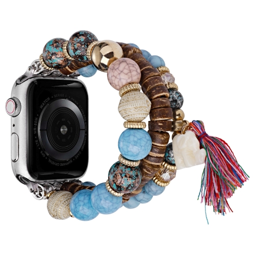 

Beads Elephant Pendant Watch Band For Apple Watch SE 2023 44mm(Blue)
