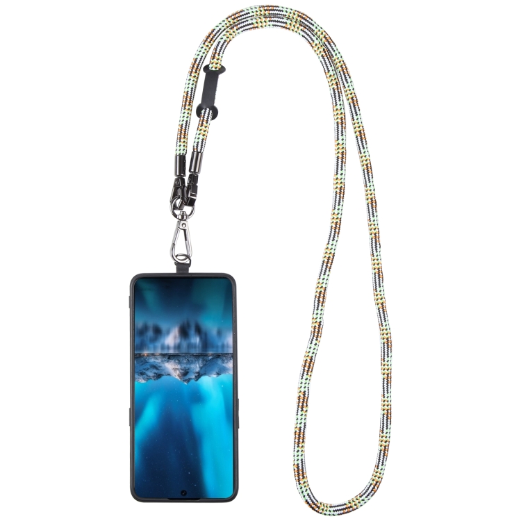 

Adjustable Universal Phone Lanyard with Detachable Clip(Orange Green Black)