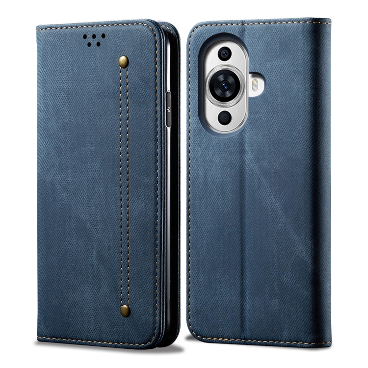 

For Huawei Nova 11 Pro Denim Texture Casual Style Horizontal Flip Leather Case(Blue)