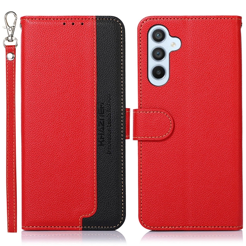 

For Samsung Galaxy A55 5G KHAZNEH Litchi Texture Leather RFID Phone Case(Red)