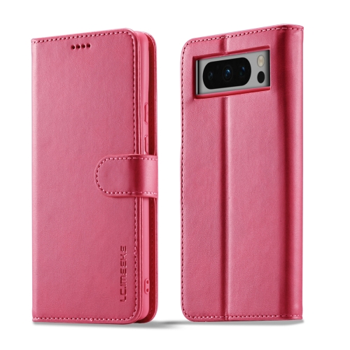 

For Google Pixel 8 Pro LC.IMEEKE Calf Texture Horizontal Flip Leather Case(Red)