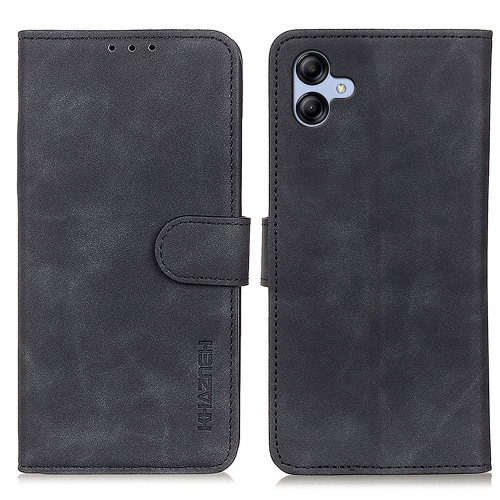 

For Samsung Galaxy A05 4G KHAZNEH Retro Texture Horizontal Flip Leather Phone Case(Black)