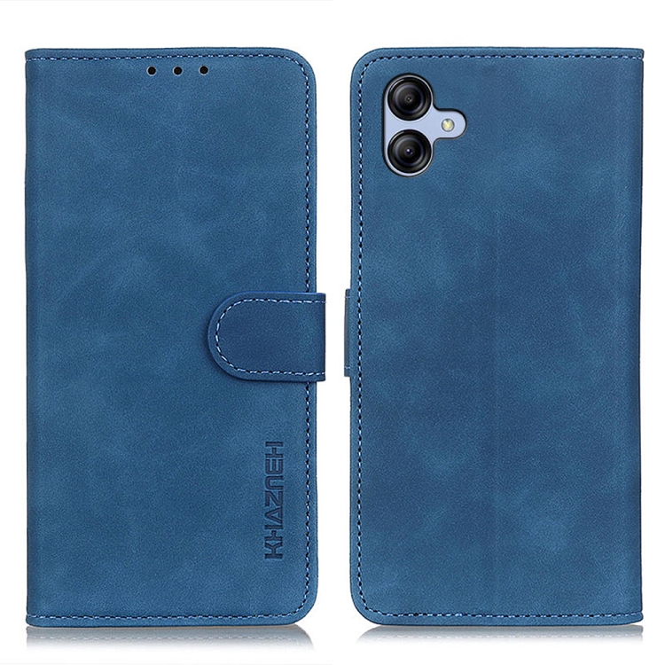 

For Samsung Galaxy A05 4G KHAZNEH Retro Texture Horizontal Flip Leather Phone Case(Blue)