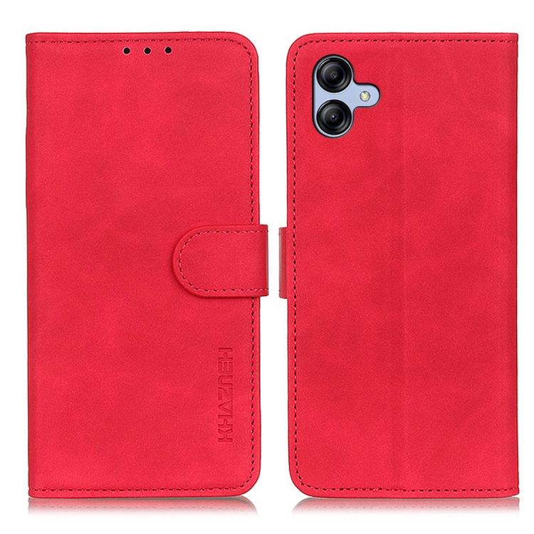 

For Samsung Galaxy A05 4G KHAZNEH Retro Texture Horizontal Flip Leather Phone Case(Red)