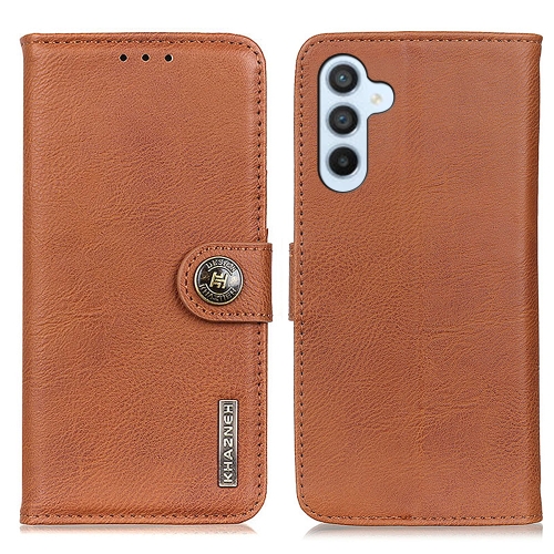 

For Samsung Galaxy A05s 4G KHAZNEH Cowhide Texture Horizontal Flip Leather Phone Case(Brown)