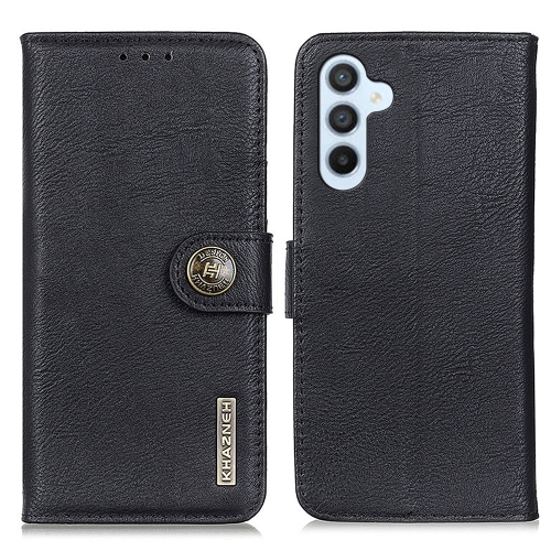 

For Samsung Galaxy S24 KHAZNEH Cowhide Texture Horizontal Flip Leather Phone Case(Black)