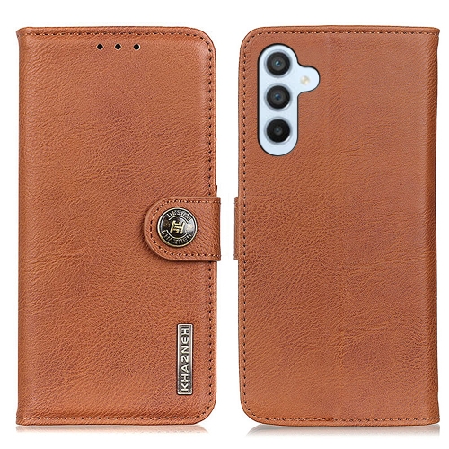 

For Samsung Galaxy S24 KHAZNEH Cowhide Texture Horizontal Flip Leather Phone Case(Brown)