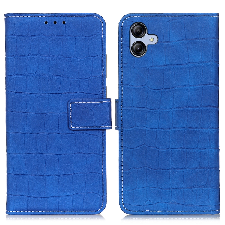 

For Samsung Galaxy A05 4G Magnetic Crocodile Texture Leather Phone Case(Blue)