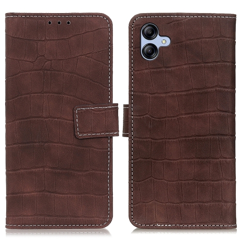 

For Samsung Galaxy A05 4G Magnetic Crocodile Texture Leather Phone Case(Brown)