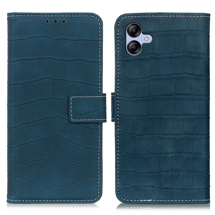 

For Samsung Galaxy A05 4G Magnetic Crocodile Texture Leather Phone Case(Green)