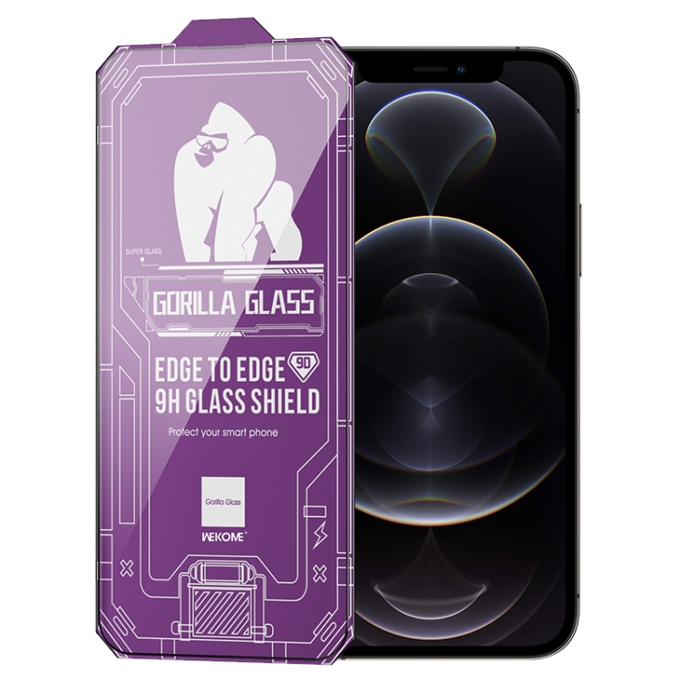 

For iPhone 12 Pro WK WTP-068 King Kong Vacha Corning 9D Curved HD Tempered Glass Film(Black)