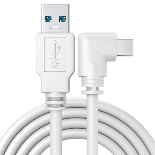 

6m USB to USB-C / Type-C Elbow 5Gbps 60W USB3.1 Gen1 Fast Charging Data-sync Cable(White)