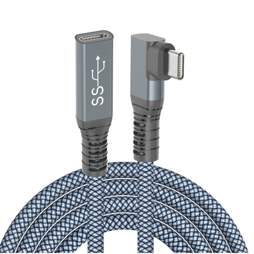 

3m USB-C / Type-C Elbow Male to Female 10Gbps Extension Cable(Grey)