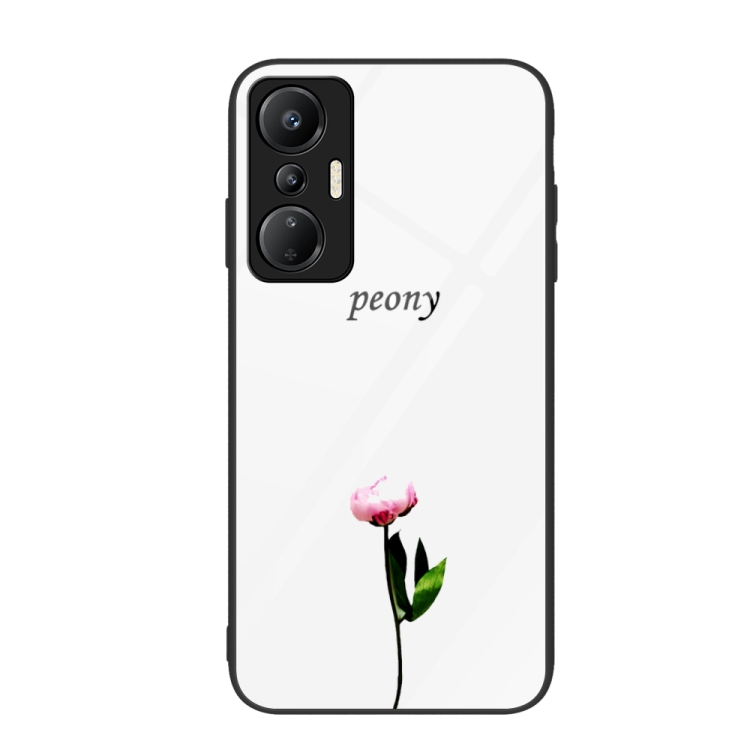 

For Infinix Hot 20S Colorful Painted Glass Phone Case(A Flower)