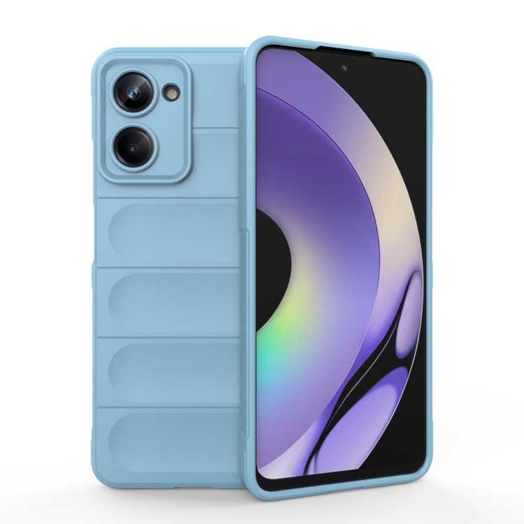 

For Realme 10 Pro 5G Magic Shield TPU + Flannel Phone Case(Light Blue)