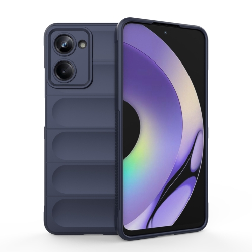 

For Realme 10 Pro 5G Magic Shield TPU + Flannel Phone Case(Dark Blue)