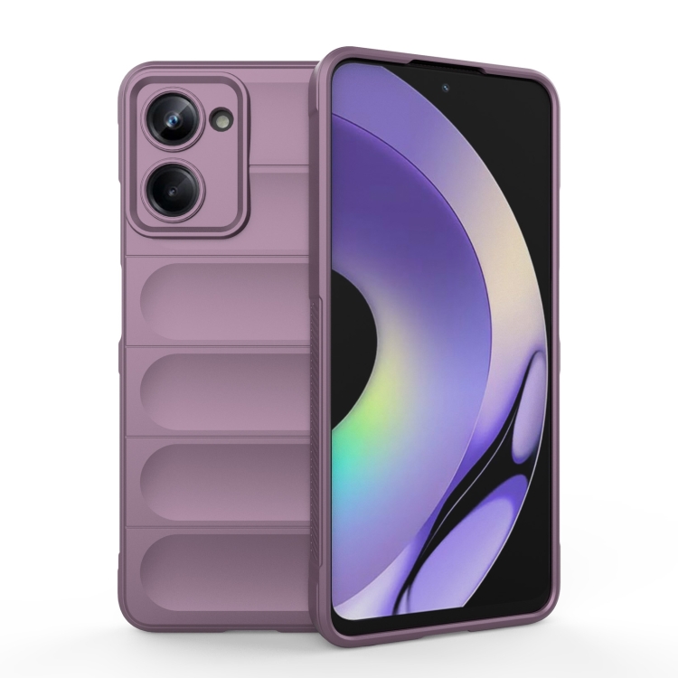 

For Realme 10 Pro 5G Magic Shield TPU + Flannel Phone Case(Purple)